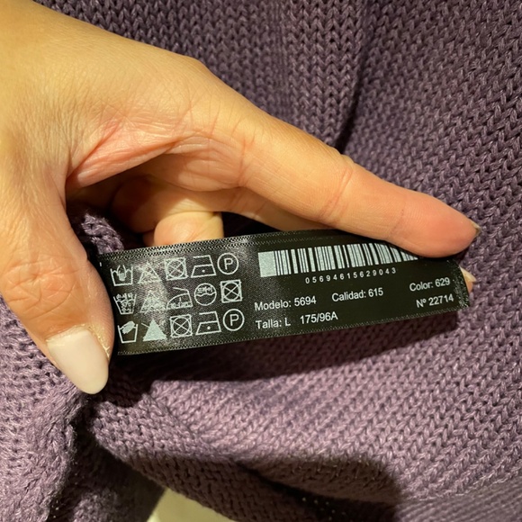 Massimo Dutti Purple Linen Blend Sweater NWOT - Picture 6 of 6